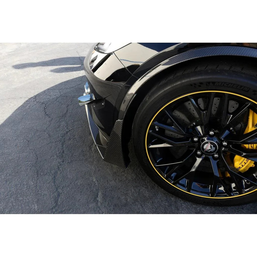 Chevrolet Corvette C7 Z06 Carbon Fiber Front Bumper Canards & Spats (Requires APR Front Splitter) by APR Performance