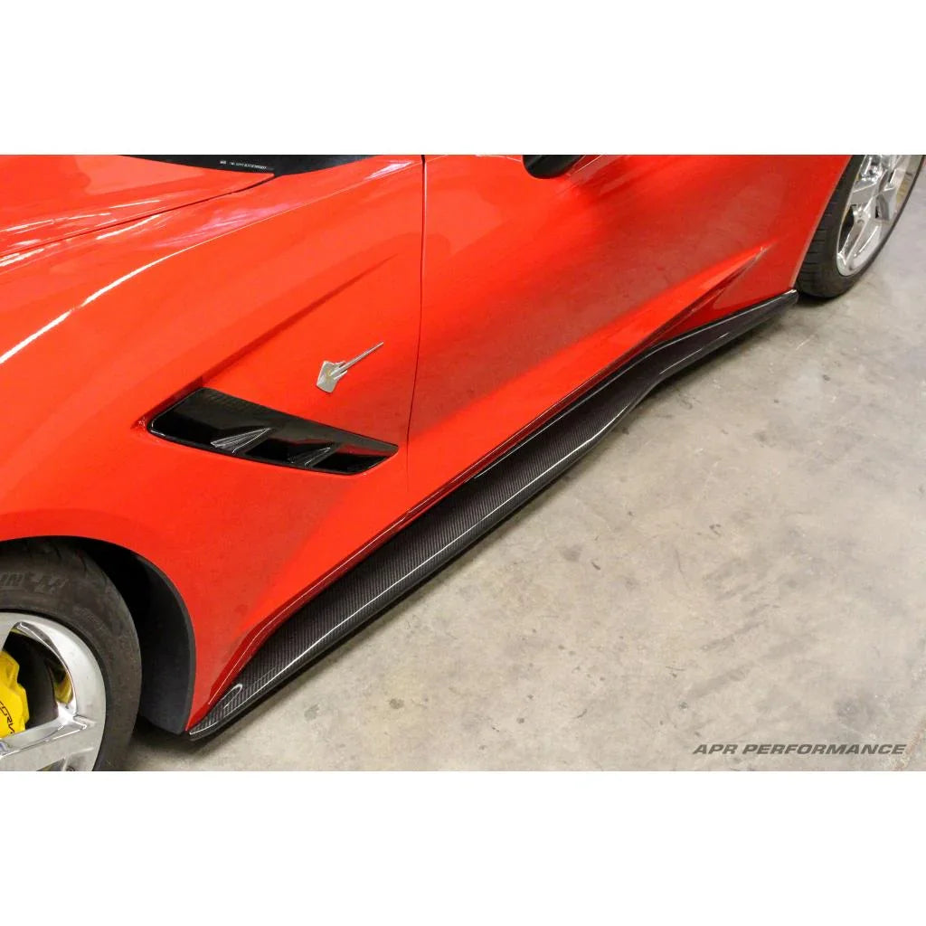 Chevrolet Corvette C7 Z06 Carbon Fiber Side Rocker Extensions / Side Skirts by APR Performance