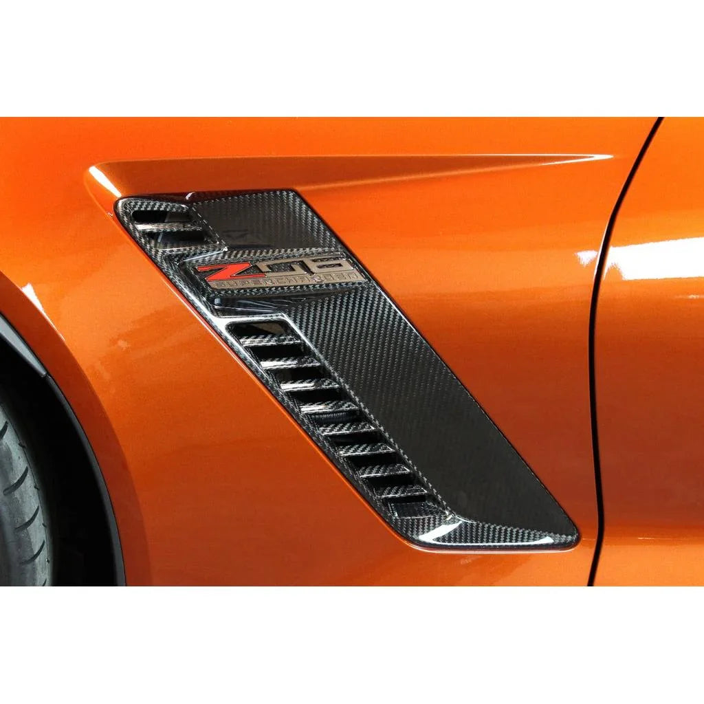 Chevrolet Corvette C7 Z06 Carbon Fiber Fender Vents (OEM Replacement) by APR Performance