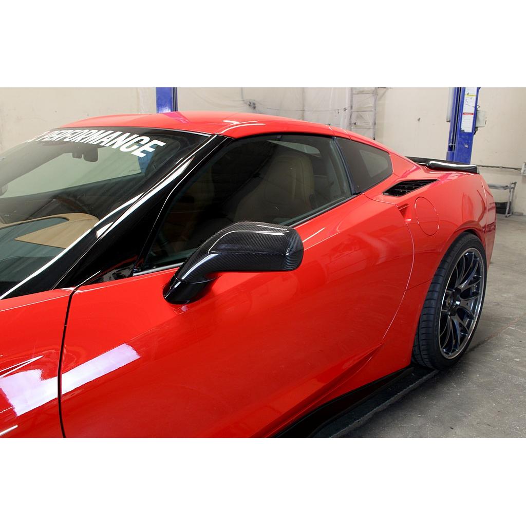 Chevrolet Corvette C7 Stingray / Z06 Carbon Fiber Replacement Mirror Covers (US-Spec) by APR Performance