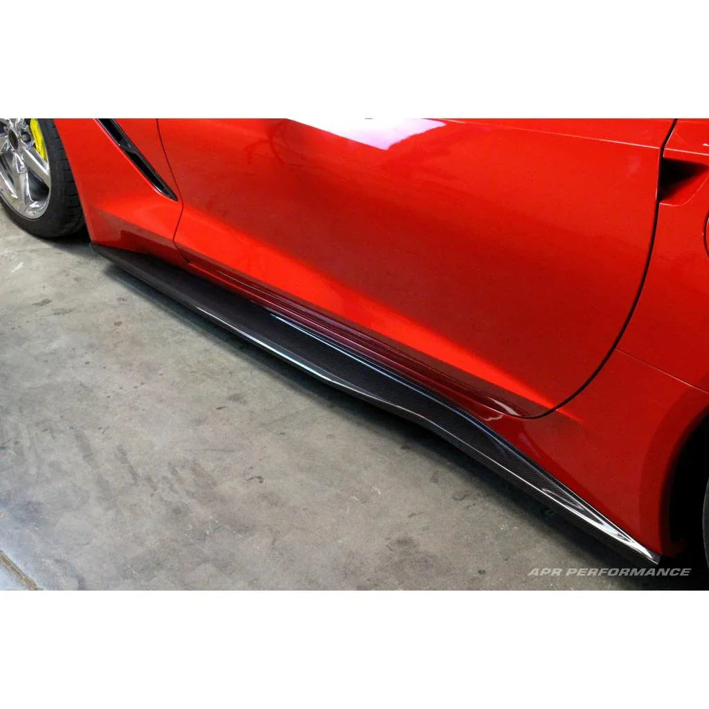 Chevrolet Corvette C7 Z06 Carbon Fiber Side Rocker Extensions / Side Skirts by APR Performance