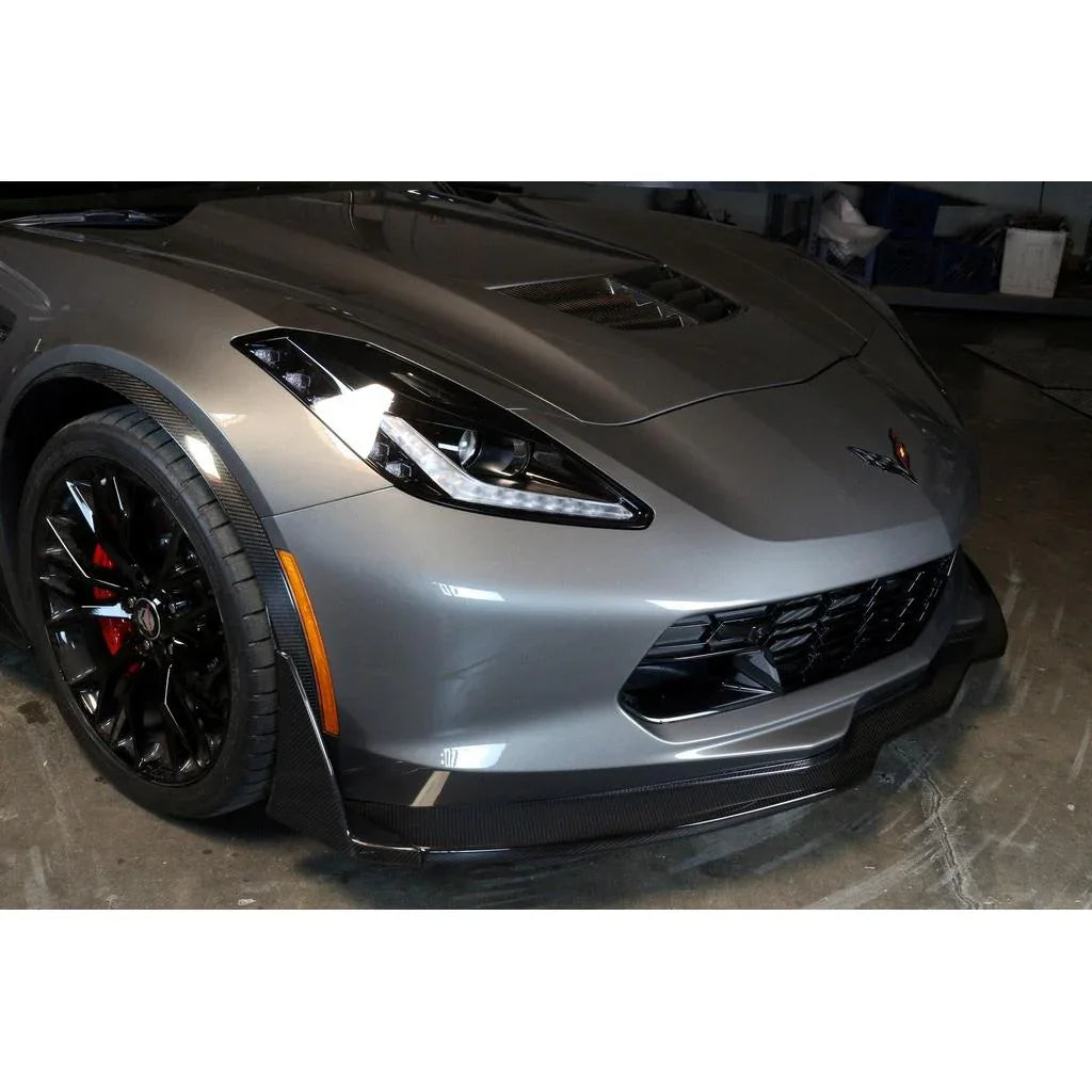 Chevrolet Corvette C7 Z06 Carbon Fiber Front Bumper Canards & Spats (Requires APR Front Splitter) by APR Performance