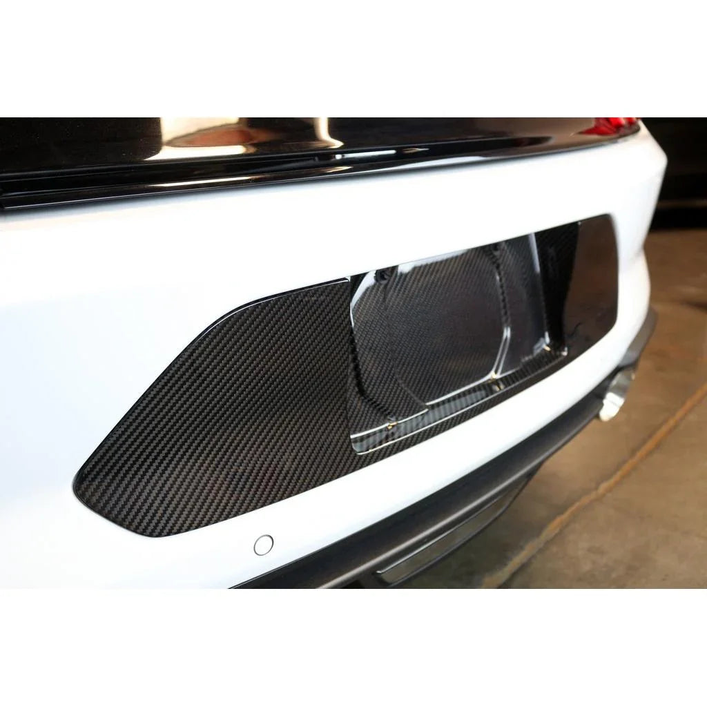 APR Performance Carbon Fiber License Plate Backing for 2018–2023 Ford Mustang