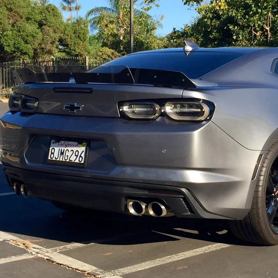2019–2024 Camaro SS Wicker Bill for OEM Spoiler w/ Active Rear-View Camera (ZL1 Addons)