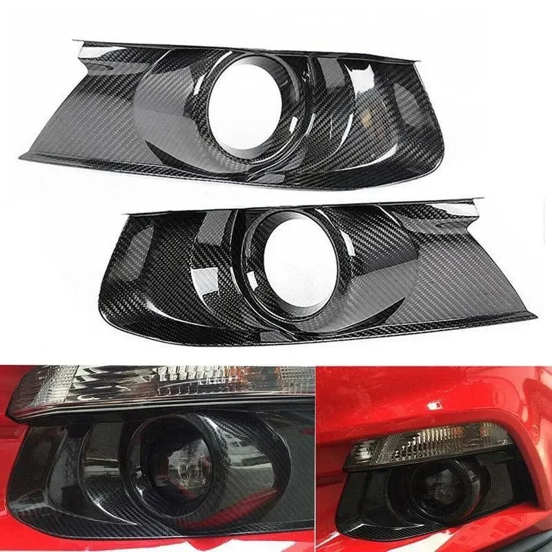 Carbon fiber headlight covers for American vehicles, sleek and durable design