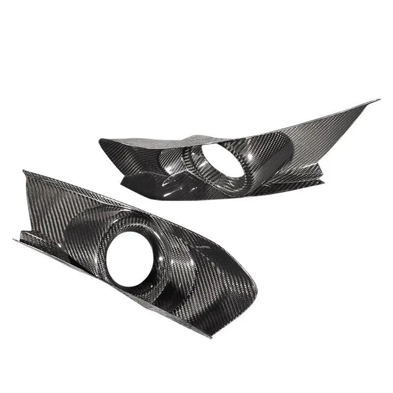 Mustang 2015-2017 Carbon Fiber Bumper Fog Light Bezel Cover - carbonaddons Carbon Fiber Parts, Accessories, Upgrades, Mods