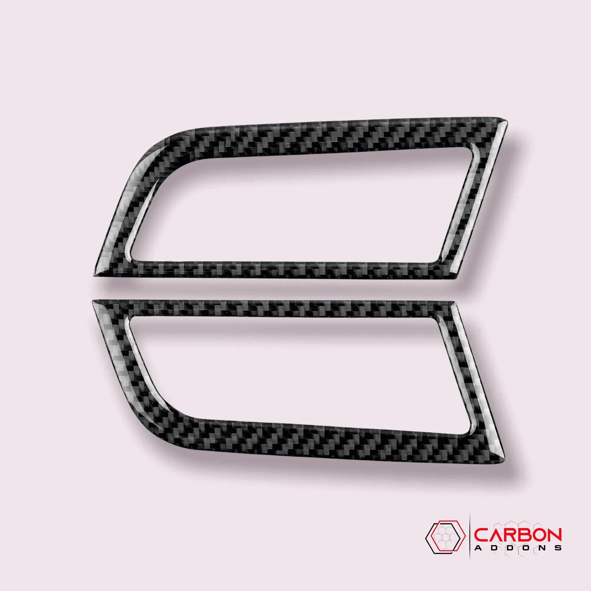 Mustang 2015-2023 Carbon Fiber AC Outlet Trim Overlays - carbonaddons Carbon Fiber Parts, Accessories, Upgrades, Mods