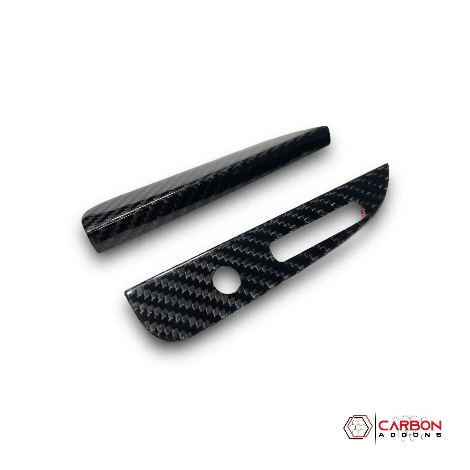 Mustang 2015-2023 Carbon Fiber Automatic Gear Shift Bezel Cover - carbonaddons Carbon Fiber Parts, Accessories, Upgrades, Mods