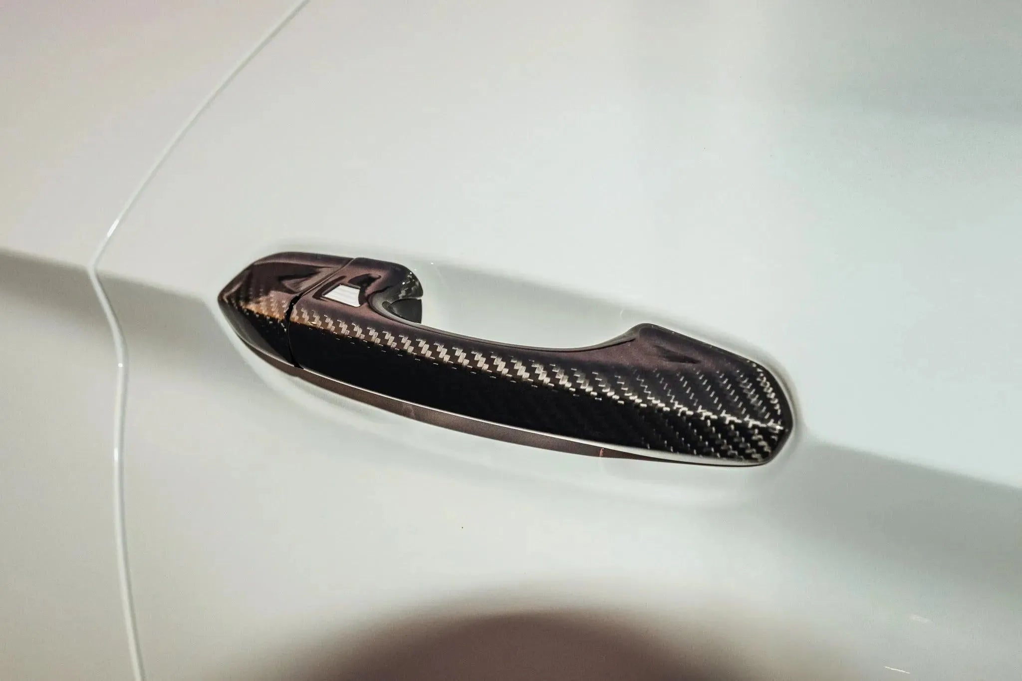 Mustang 2015-2023 Carbon Fiber Exterior Door Handle Covers - carbonaddons Carbon Fiber Parts, Accessories, Upgrades, Mods