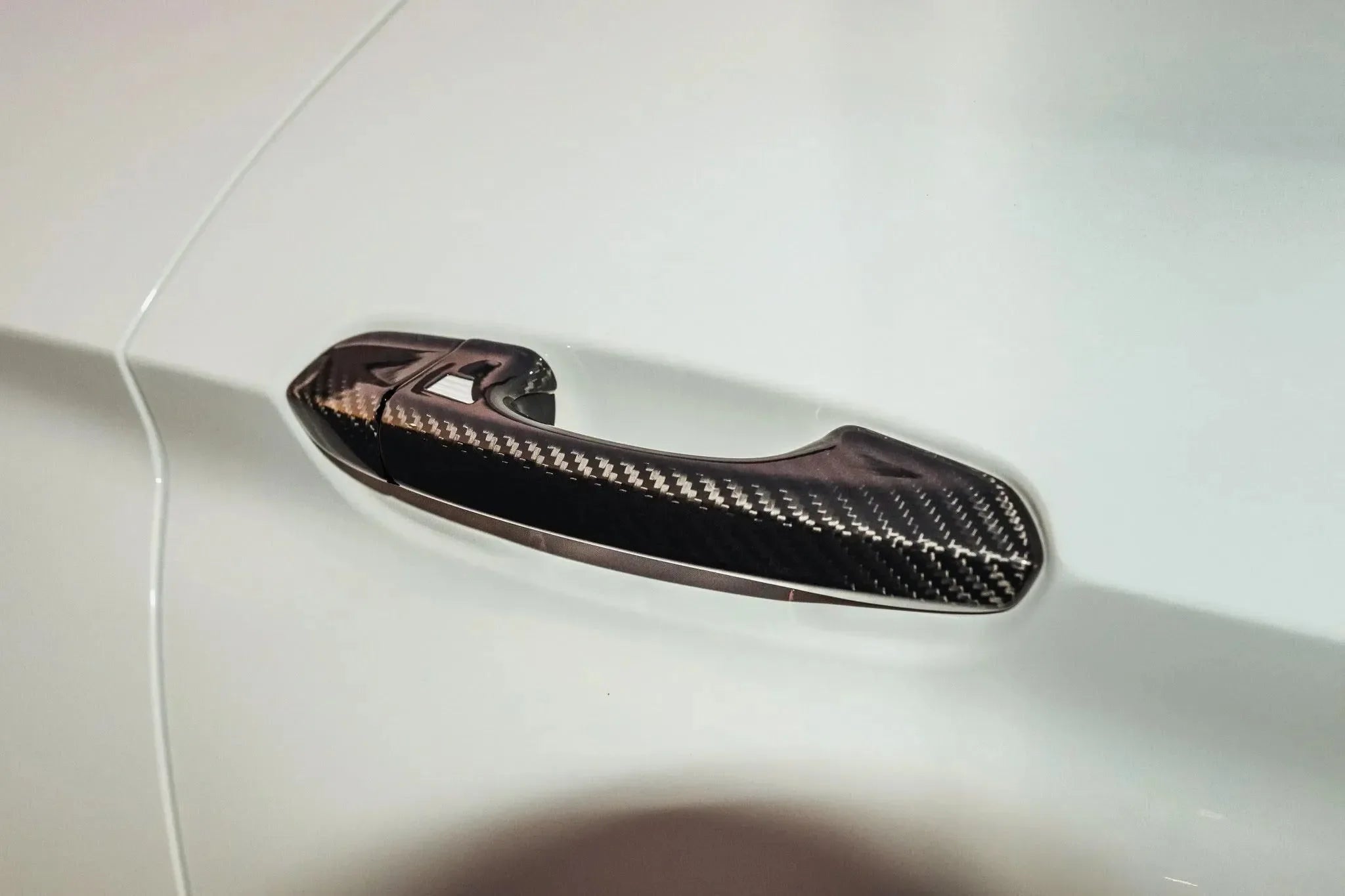 Mustang 2015-2023 Carbon Fiber Exterior Door Handle Covers - carbonaddons Carbon Fiber Parts, Accessories, Upgrades, Mods