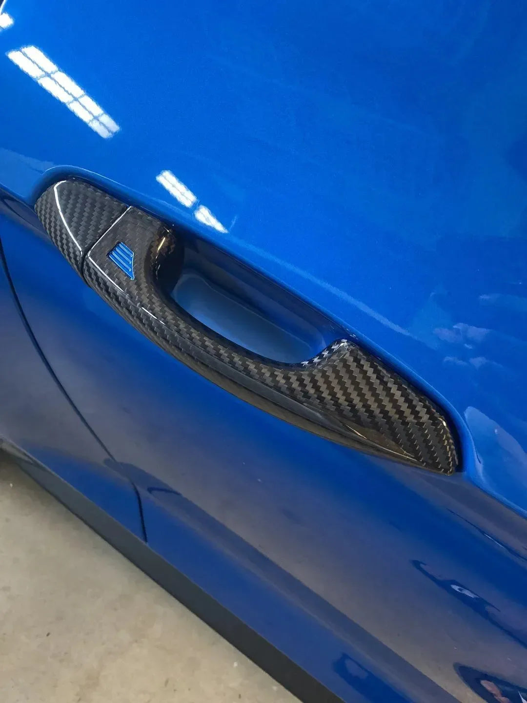 Mustang 2015-2023 Carbon Fiber Exterior Door Handle Covers - carbonaddons Carbon Fiber Parts, Accessories, Upgrades, Mods