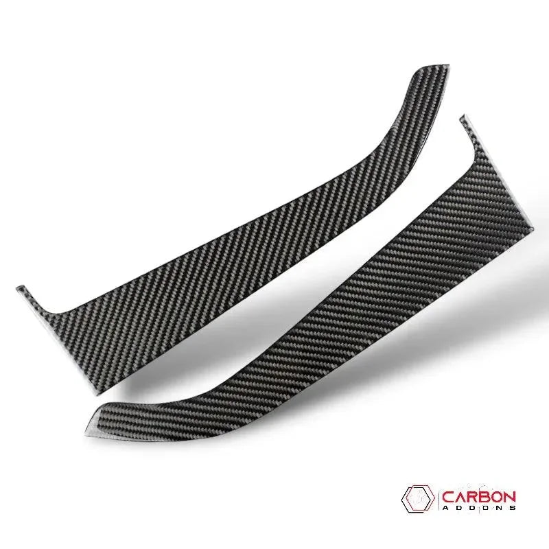 Mustang 2015-2023 Carbon Fiber Front Door Panel Trim Overlay - carbonaddons Carbon Fiber Parts, Accessories, Upgrades, Mods