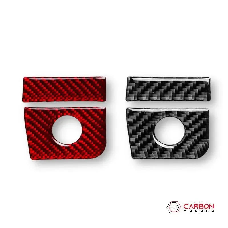 Mustang 2015-2023 Carbon Fiber Glove Box Key Hole Trim Overlay - carbonaddons Carbon Fiber Parts, Accessories, Upgrades, Mods