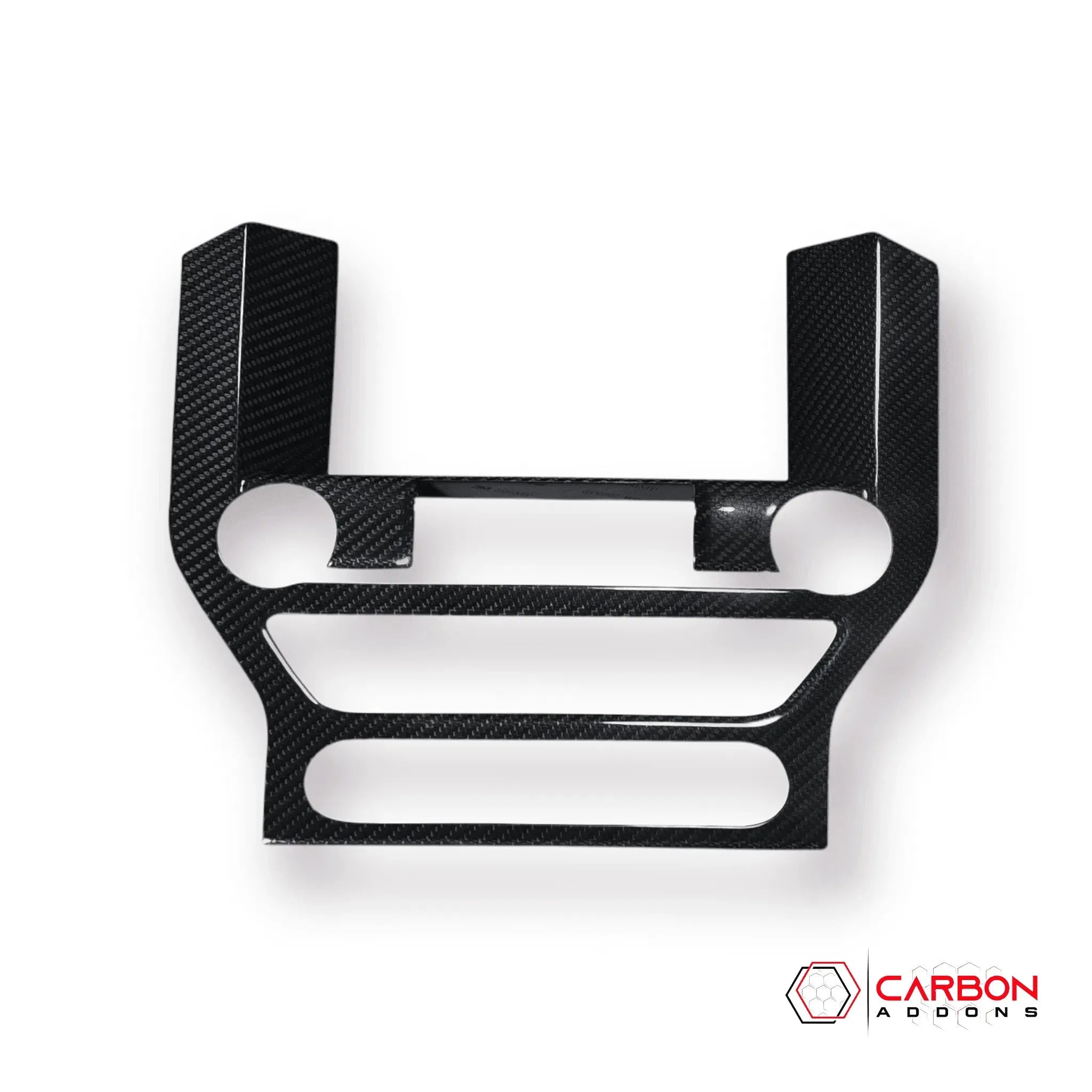 Mustang 2015-2023 Carbon Fiber Infotainment Radio Trim Cover - carbonaddons Carbon Fiber Parts, Accessories, Upgrades, Mods