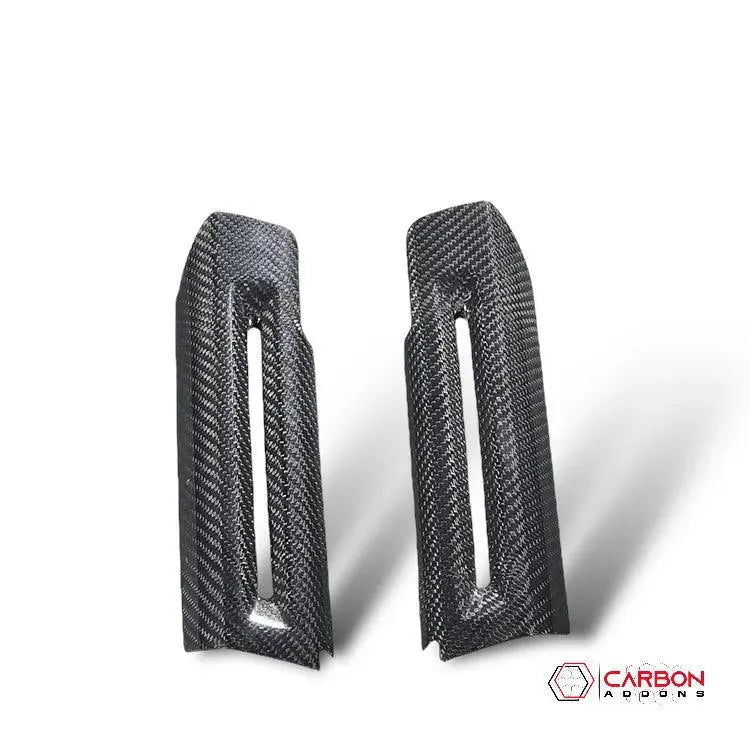 Mustang 2015-2023 Carbon Fiber interior door chrome trim delete cover - carbonaddons Carbon Fiber Parts, Accessories, Upgrades, Mods