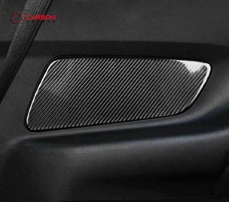 Mustang 2015-2023 Carbon Fiber Rear Seat Side Panel Trim Overlay - carbonaddons Carbon Fiber Parts, Accessories, Upgrades, Mods