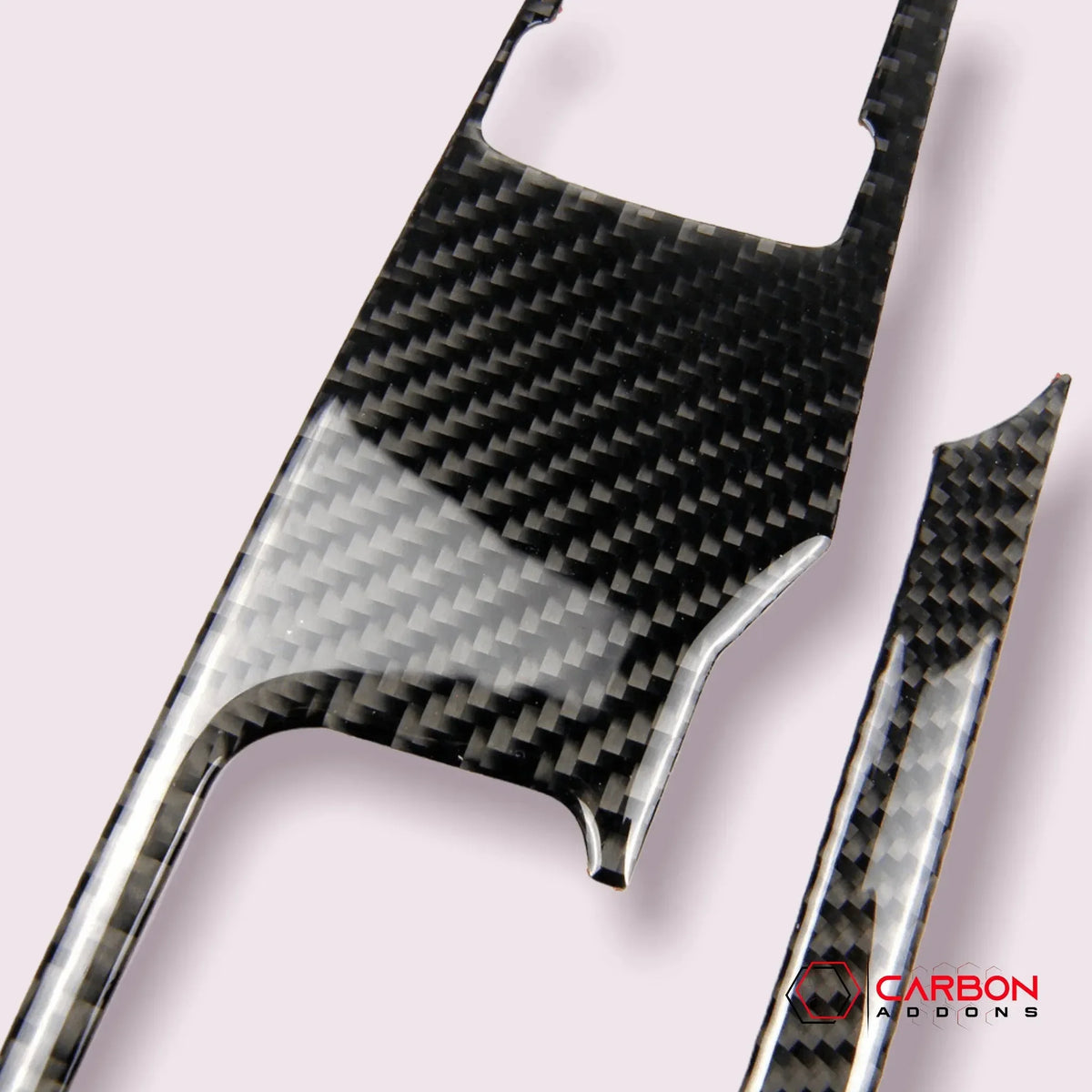 Mustang 2015-2023 Carbon Fiber Window Control Panel Trim Overlay - carbonaddons Carbon Fiber Parts, Accessories, Upgrades, Mods