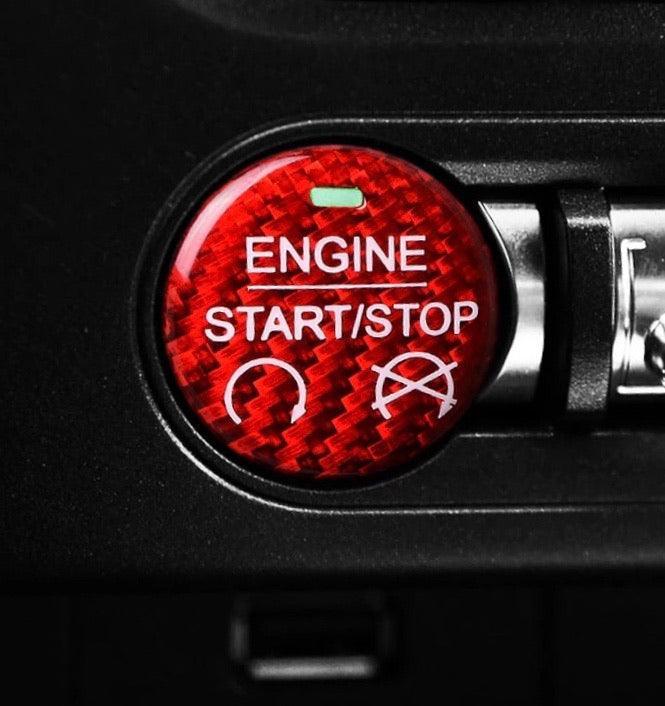 Mustang 2015-2023 Engine Start Stop Button Carbon Fiber Cover - carbonaddons Carbon Fiber Parts, Accessories, Upgrades, Mods