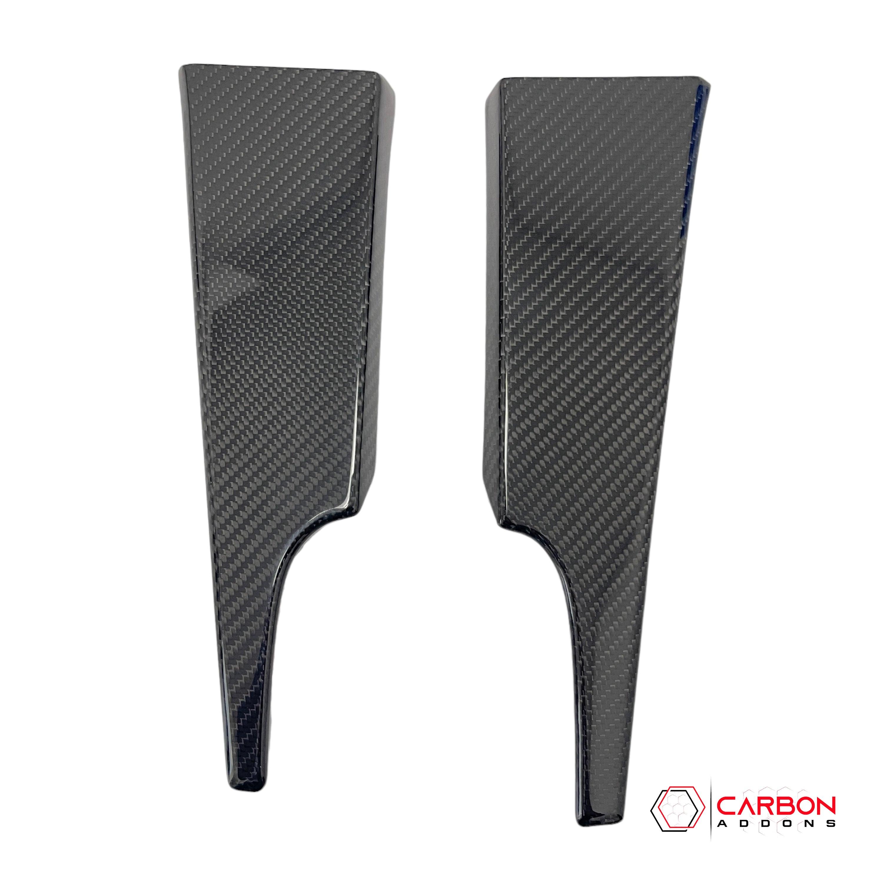 Mustang 2015-2023 Hard Carbon Fiber Dash Lower Side Trim Covers - carbonaddons Carbon Fiber Parts, Accessories, Upgrades, Mods