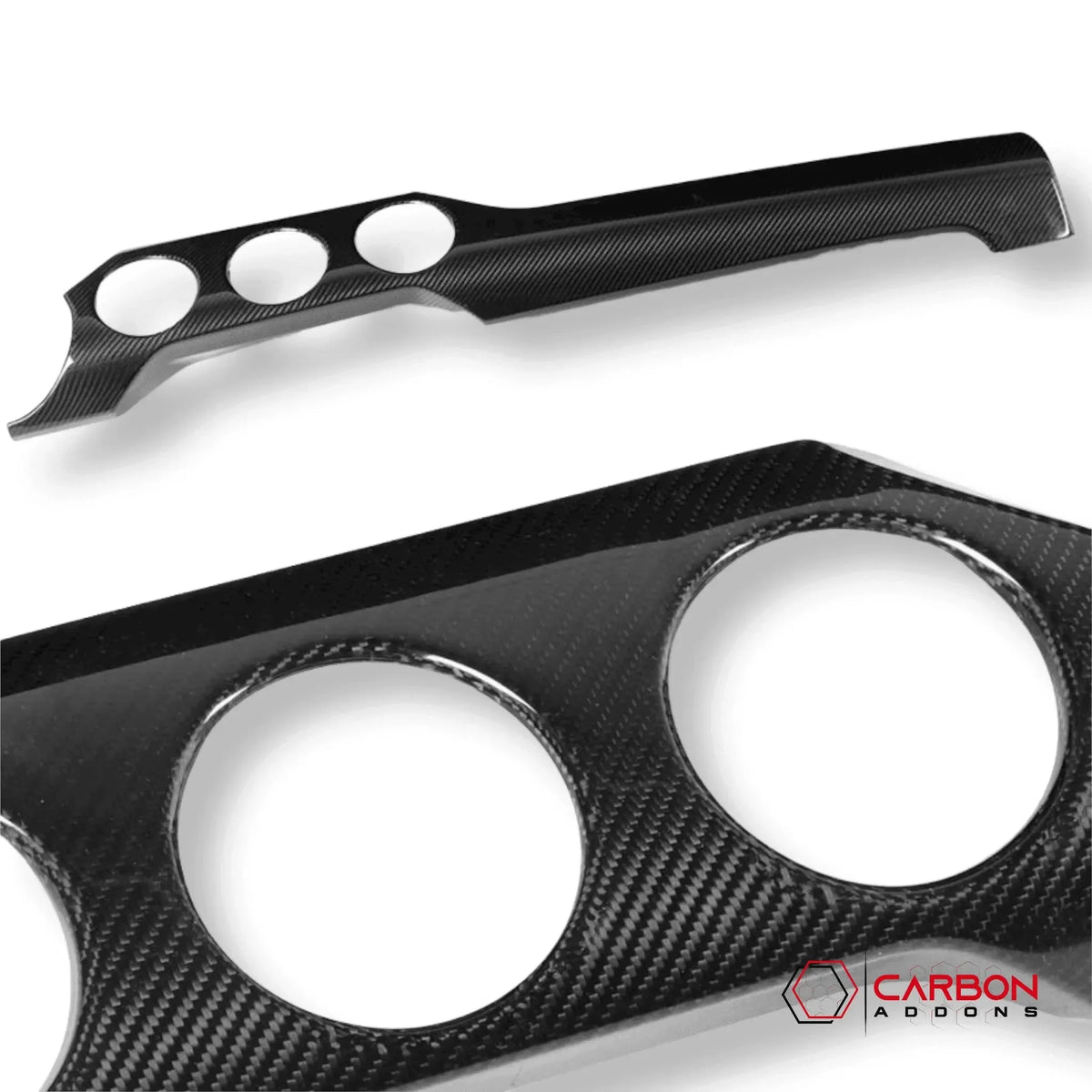Mustang 2015-2023 Hard Carbon Fiber Dashboard Cover - carbonaddons Carbon Fiber Parts, Accessories, Upgrades, Mods