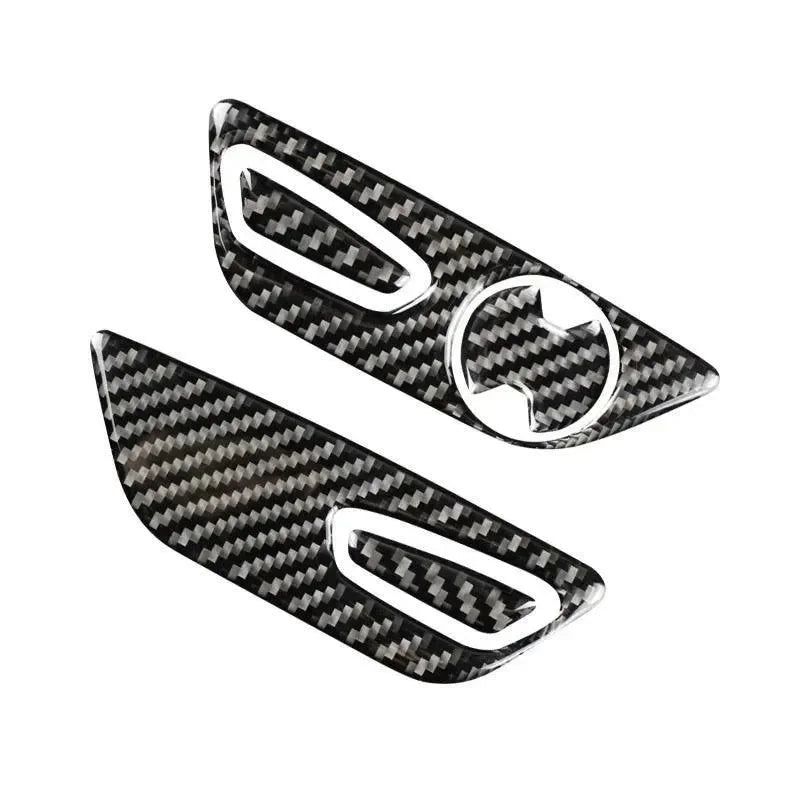 Real carbon fiber air vent trim with star emblem for Ford Mustang interior upgrade