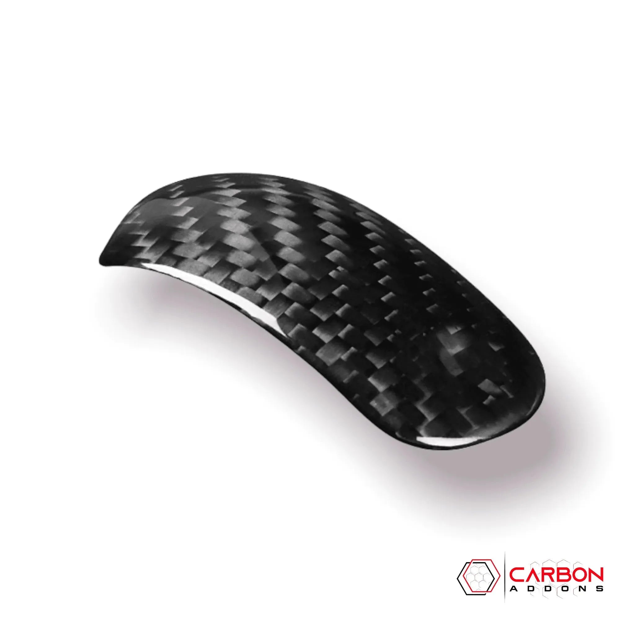 Mustang 2015-2023 Real Carbon Fiber Shift Knob Button Trim Cover - carbonaddons Carbon Fiber Parts, Accessories, Upgrades, Mods