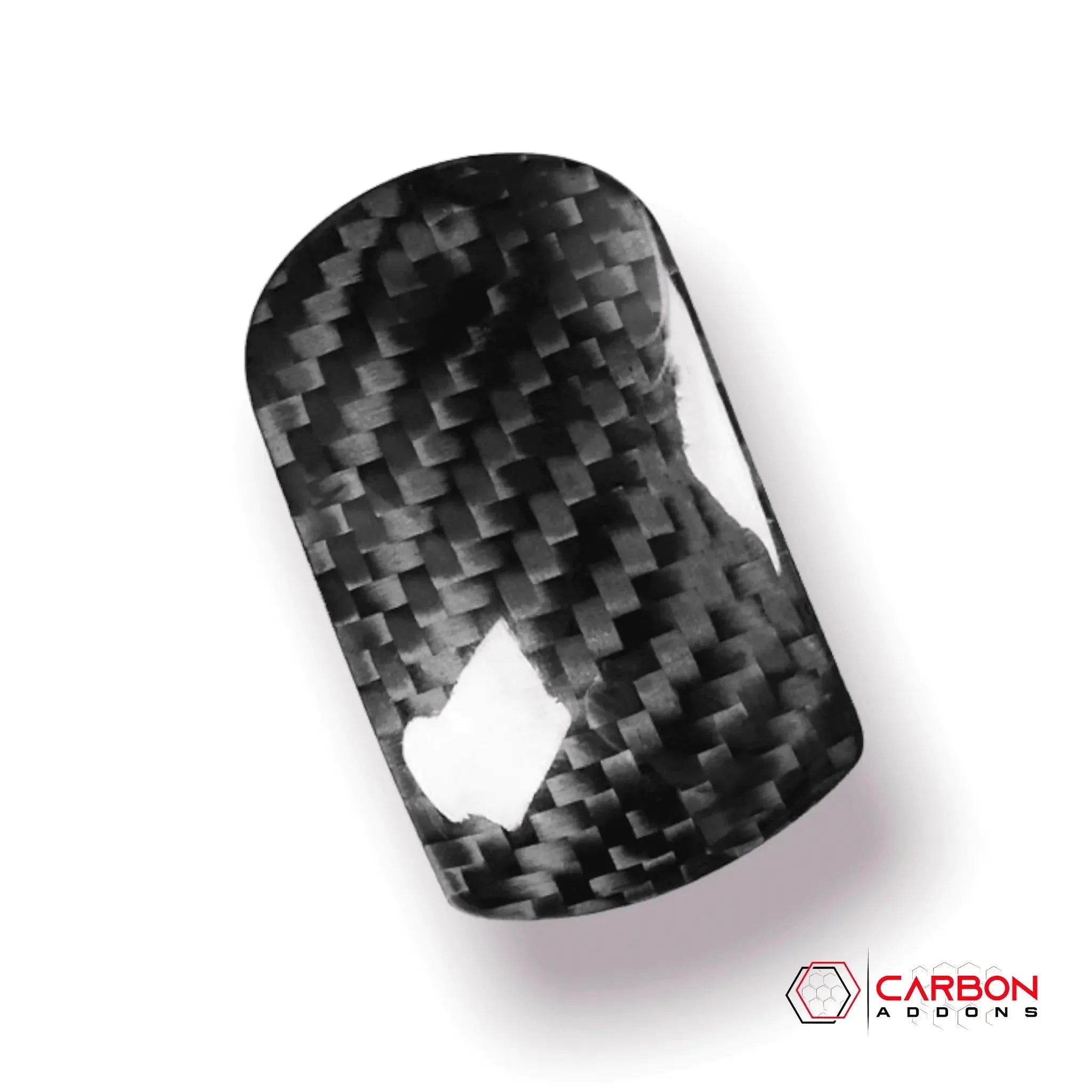 Mustang 2015-2023 Real Carbon Fiber Shift Knob Button Trim Cover - carbonaddons Carbon Fiber Parts, Accessories, Upgrades, Mods