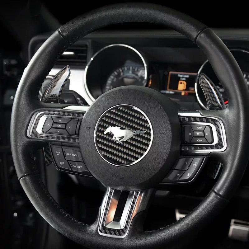 Auto Lenkradabdeckung Trim für Ford Mustang 2015-2023,Carbon