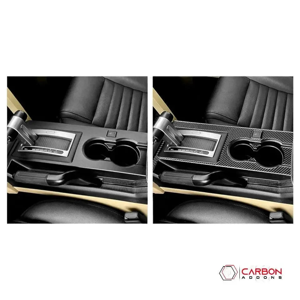 Real Carbon Fiber Center Console Overlay | Ford Mustang 2005-2009 - carbonaddons Carbon Fiber Parts, Accessories, Upgrades, Mods