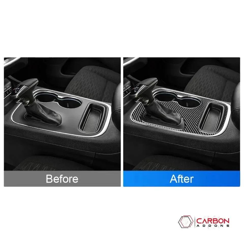 Real Carbon Fiber Center Console Panel Overlay for 2011-2020 Dodge Durango - carbonaddons Carbon Fiber Parts, Accessories, Upgrades, Mods