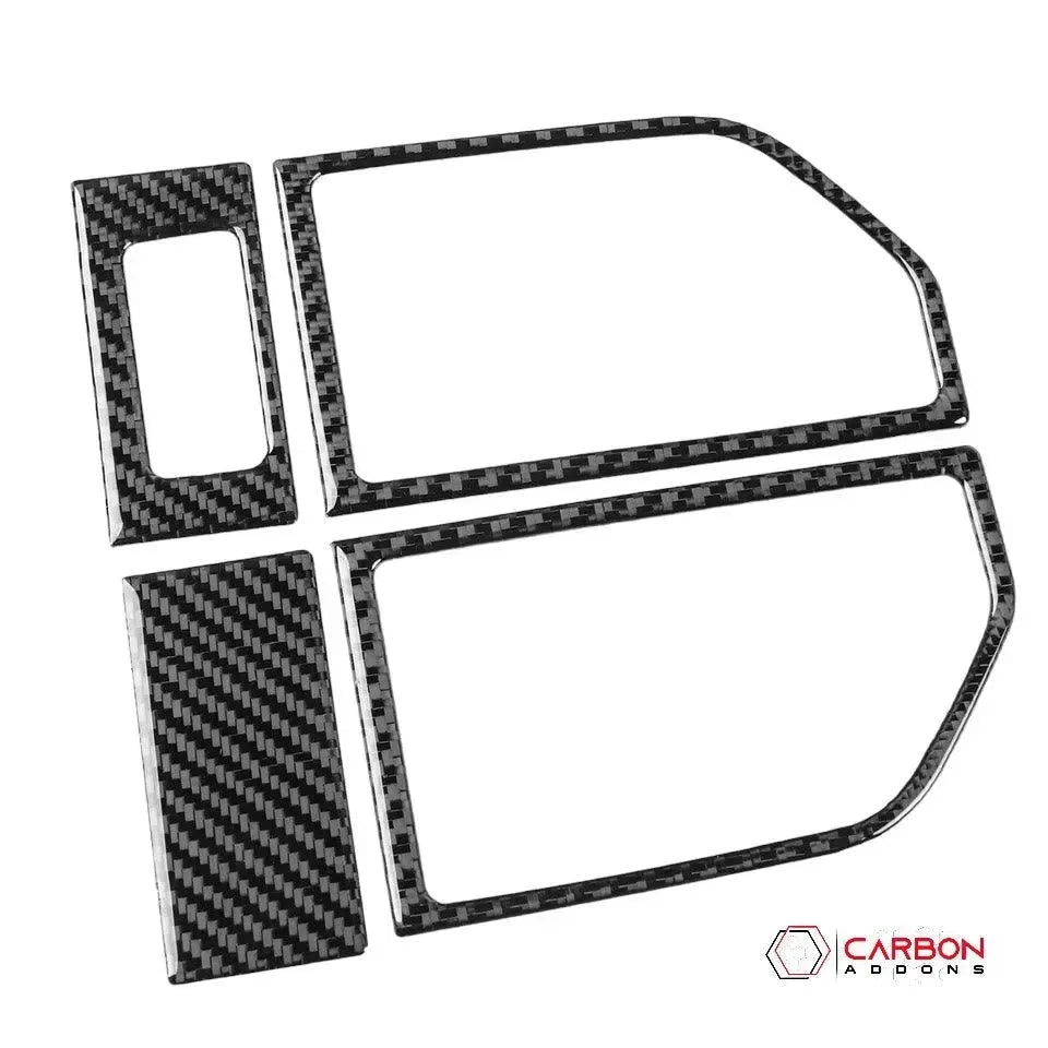 Real Carbon Fiber Driver and Passenger Side AC Vent Trim Overlay | 2015-2020 Ford F150 - carbonaddons Carbon Fiber Parts, Accessories, Upgrades, Mods