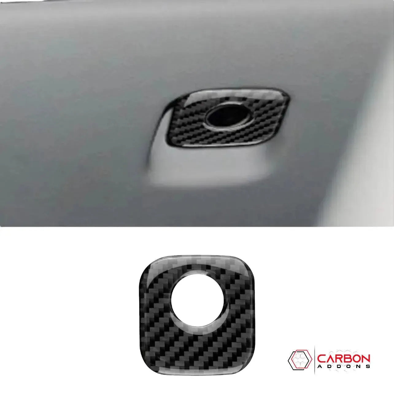 Real Carbon Fiber Glove Box Handle Overlay | C6 2005-2013 Corvette - carbonaddons Carbon Fiber Parts, Accessories, Upgrades, Mods