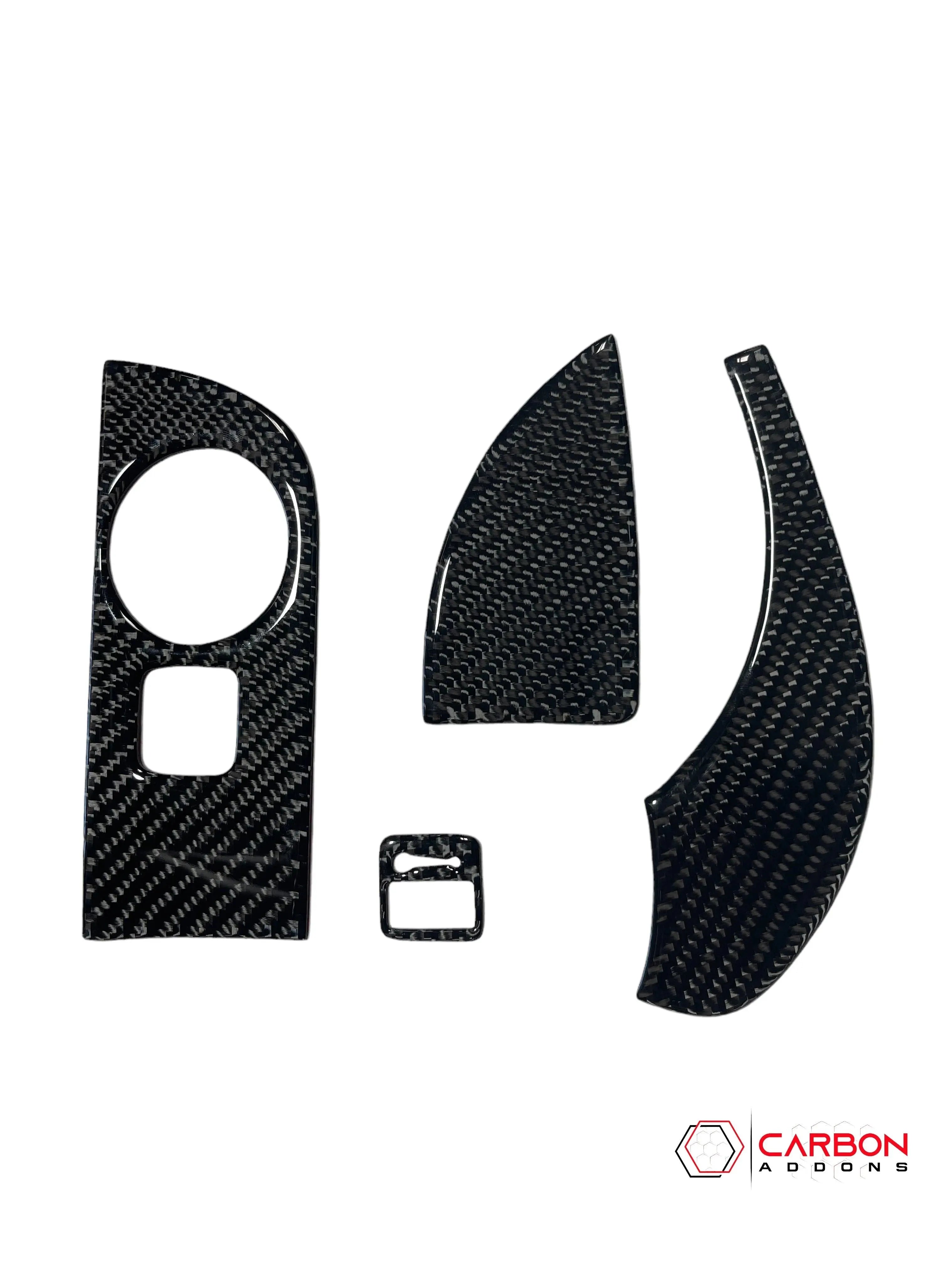 Real Carbon Fiber Head Light Control Trim Overlay for 2011-2020 Dodge Durango - carbonaddons Carbon Fiber Parts, Accessories, Upgrades, Mods