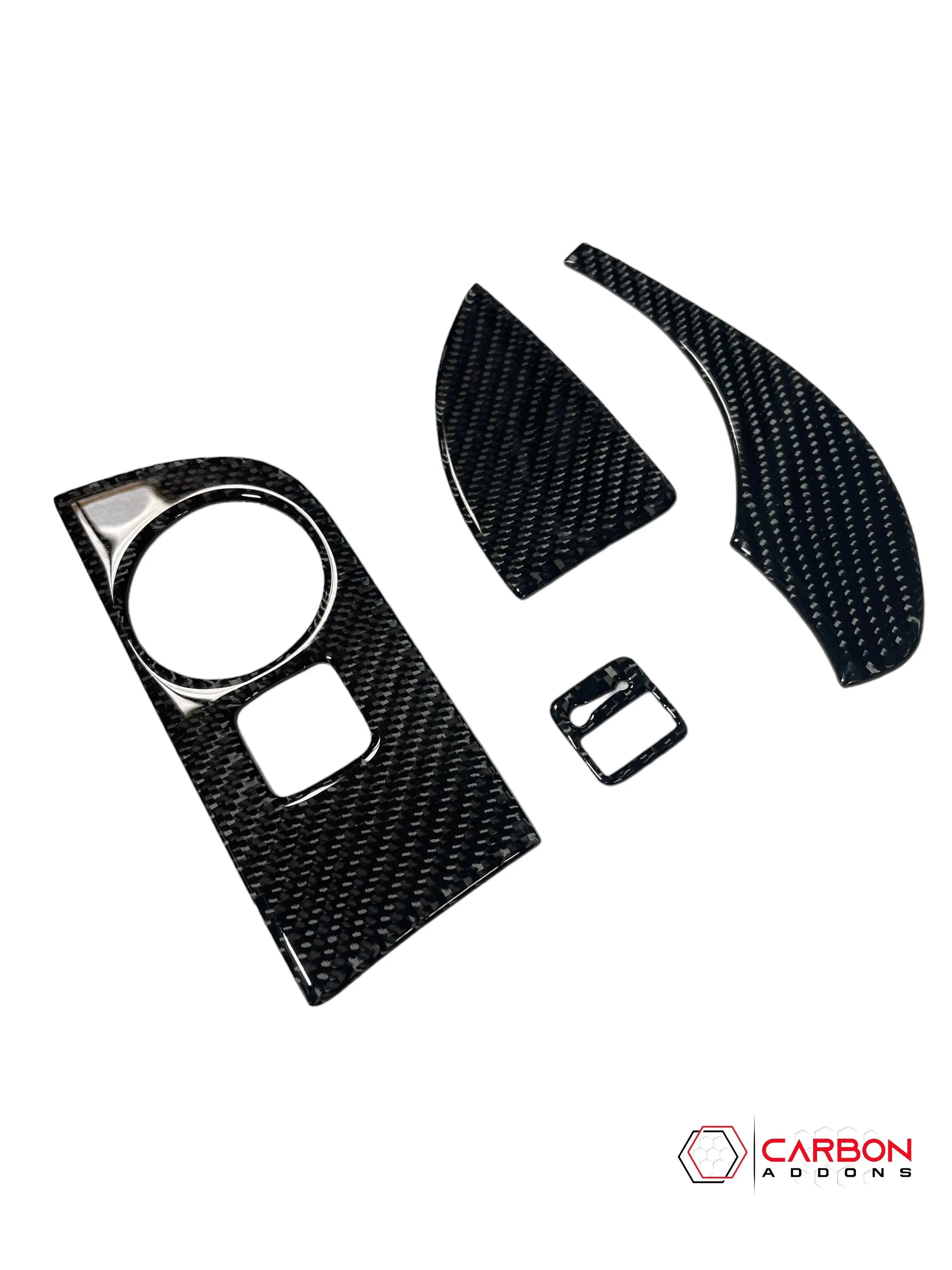Real Carbon Fiber Head Light Control Trim Overlay for 2011-2020 Dodge Durango - carbonaddons Carbon Fiber Parts, Accessories, Upgrades, Mods