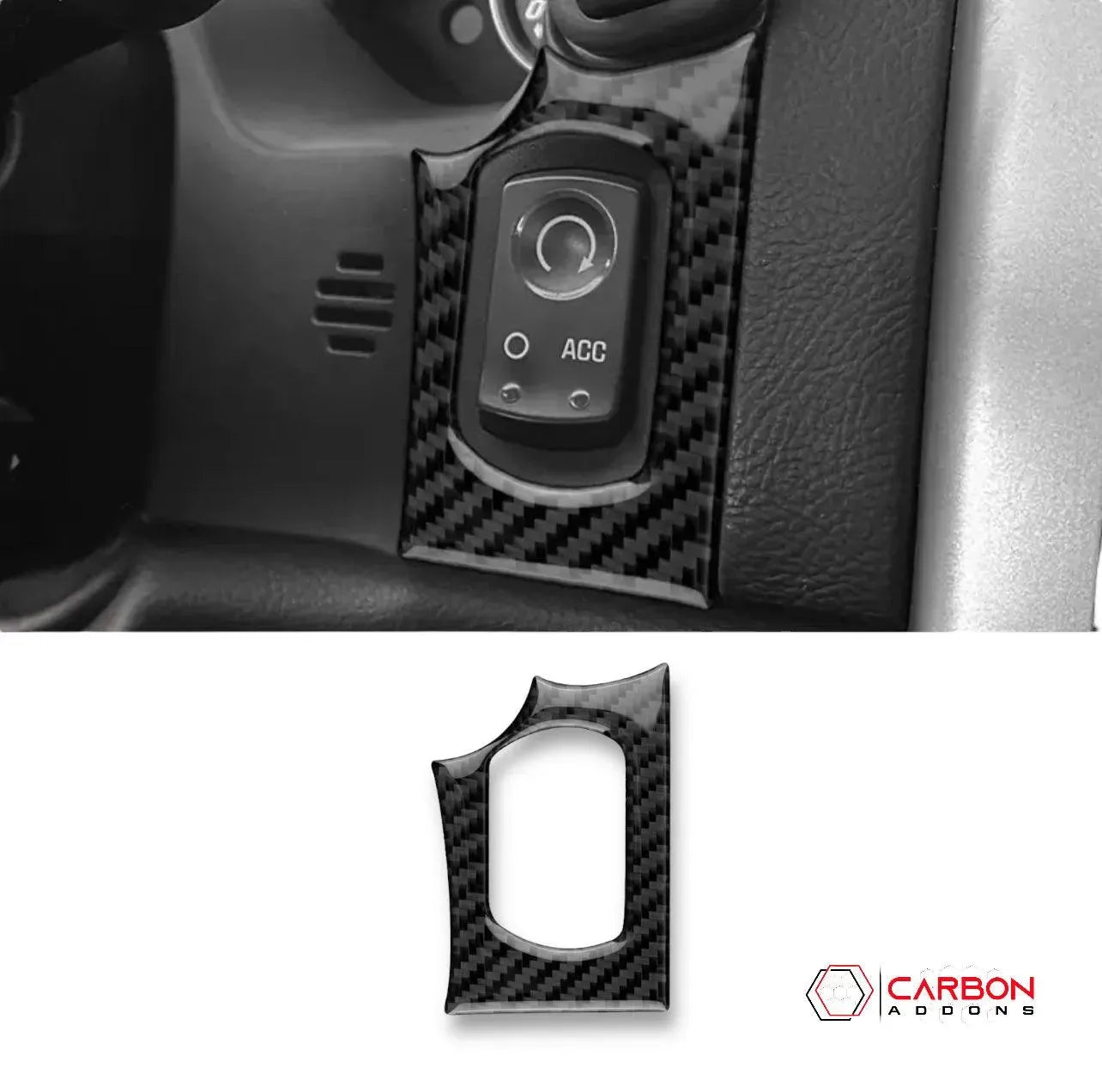 Real Carbon Fiber Ignition Start Button Surround Trim Overlay | C6 2005-2013 Corvette - carbonaddons Carbon Fiber Parts, Accessories, Upgrades, Mods