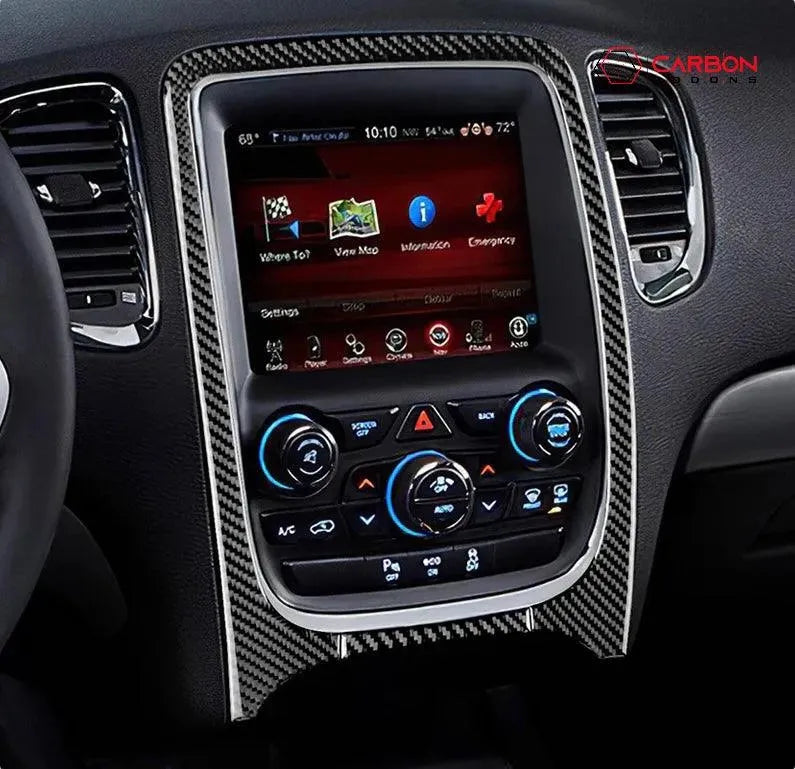 Real Carbon Fiber Infotainment Radio Screen Trim Overlay for 2011-2020 Dodge Durango - carbonaddons Carbon Fiber Parts, Accessories, Upgrades, Mods