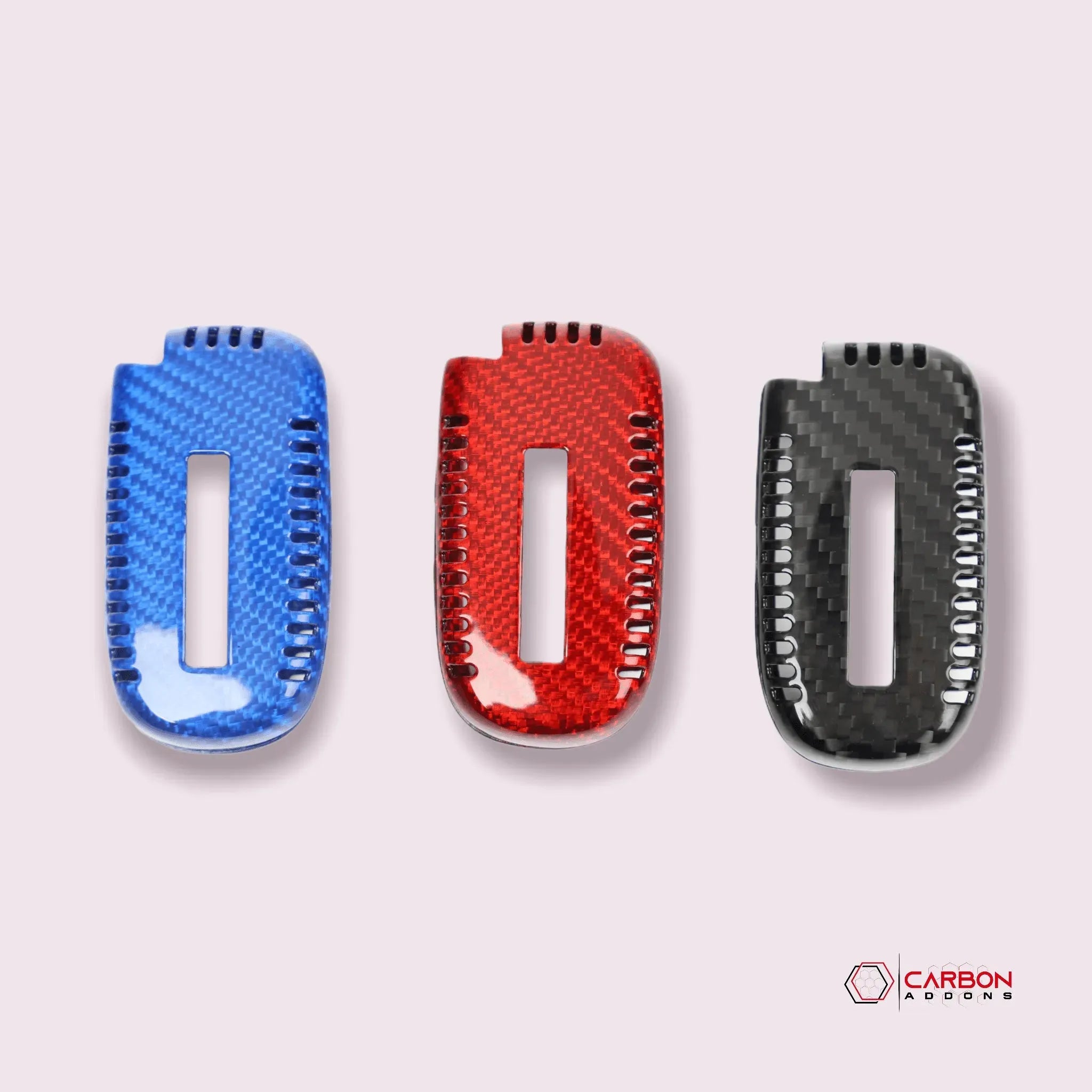 Real Carbon Fiber Key fob Cover for 2011-2023 Dodge Charger Challenger Durango Jeep Chrysler - carbonaddons Carbon Fiber Parts, Accessories, Upgrades, Mods