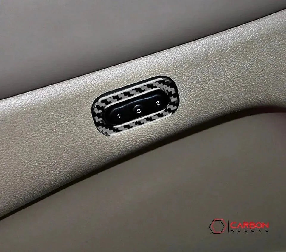 Real Carbon Fiber Memory Seat Trim Overlay for 2011-2020 Dodge Durango - carbonaddons Carbon Fiber Parts, Accessories, Upgrades, Mods