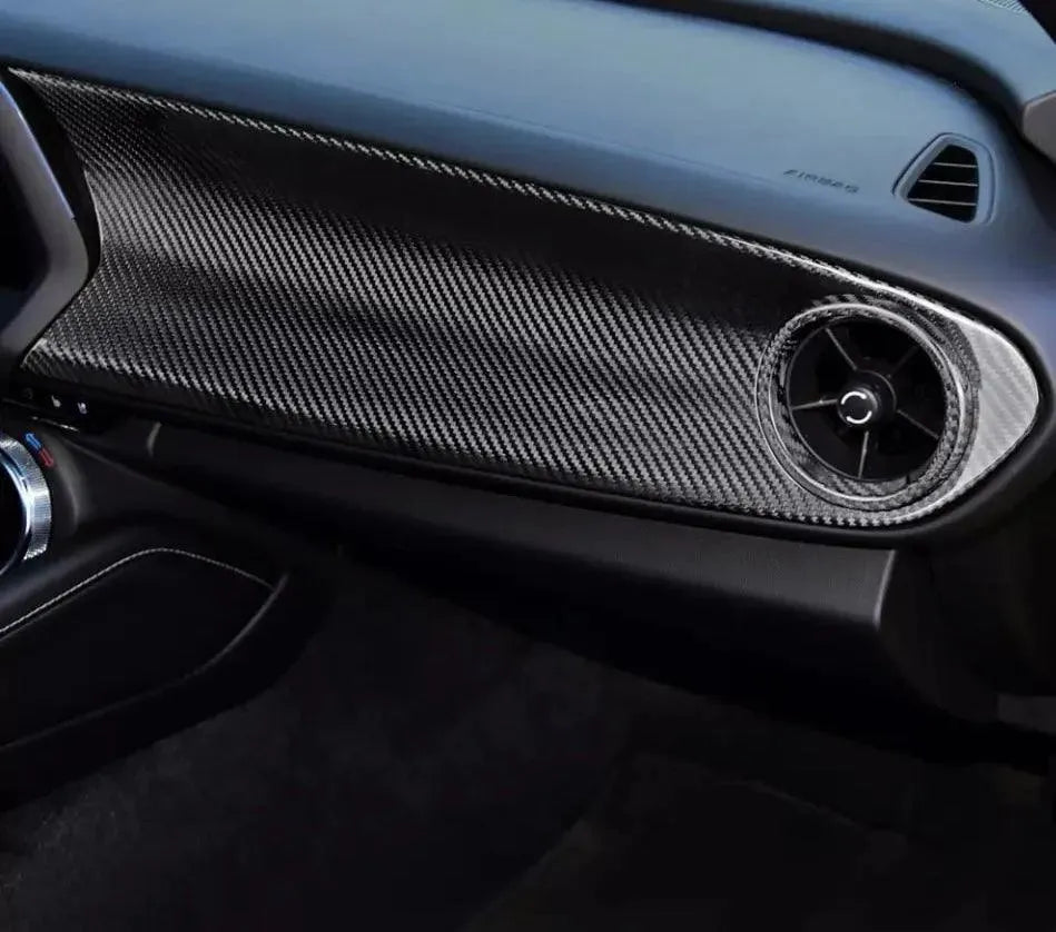 Real Carbon Fiber Passenger Dashboard Cover for 2016 – 2024 Chevy Camaro - carbonaddons Carbon Fiber Parts, Accessories, Upgrades, Mods