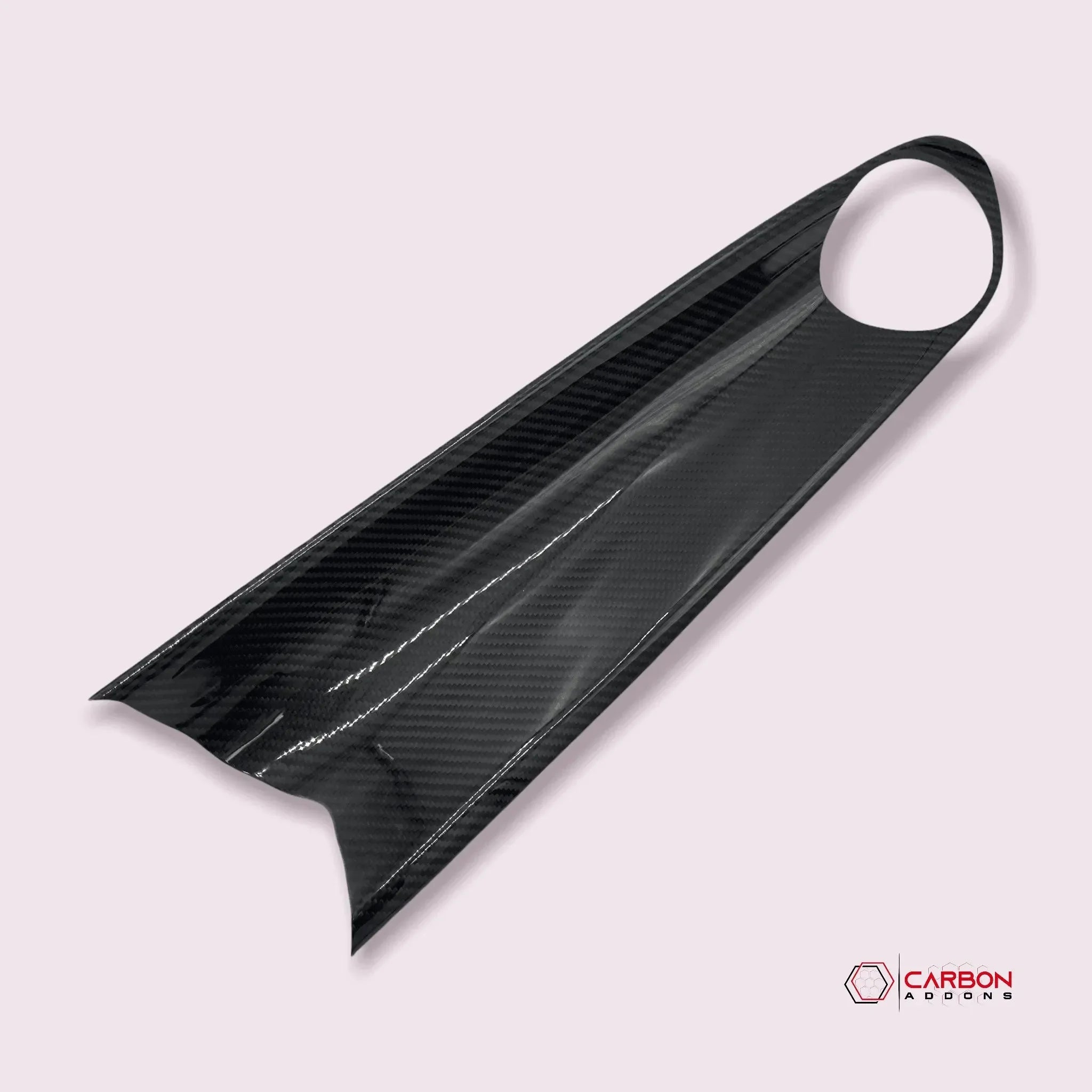 Real carbon fiber car interior trim panel with glossy weave finish for American vehicles