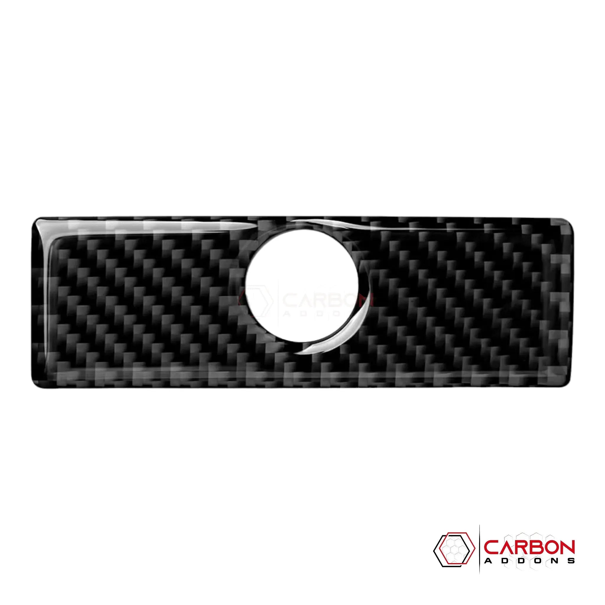 Real Carbon Fiber Storage Glove box Handle Overlay | 2015-2020 Ford F150 - carbonaddons Carbon Fiber Parts, Accessories, Upgrades, Mods