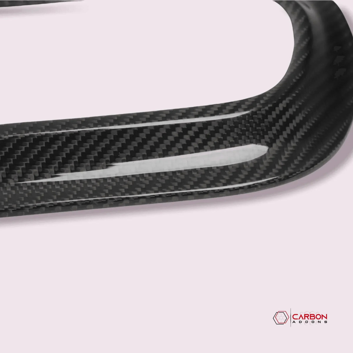Glossy real carbon fiber automotive trim with woven texture for Chevy, Ford, Dodge vehicles