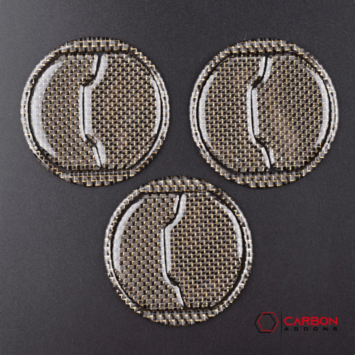 Reflective Carbon Fiber Center Air Vent Outlet Trim Overlay for Ford Mustang 2015-2023 - carbonaddons Carbon Fiber Parts, Accessories, Upgrades, Mods