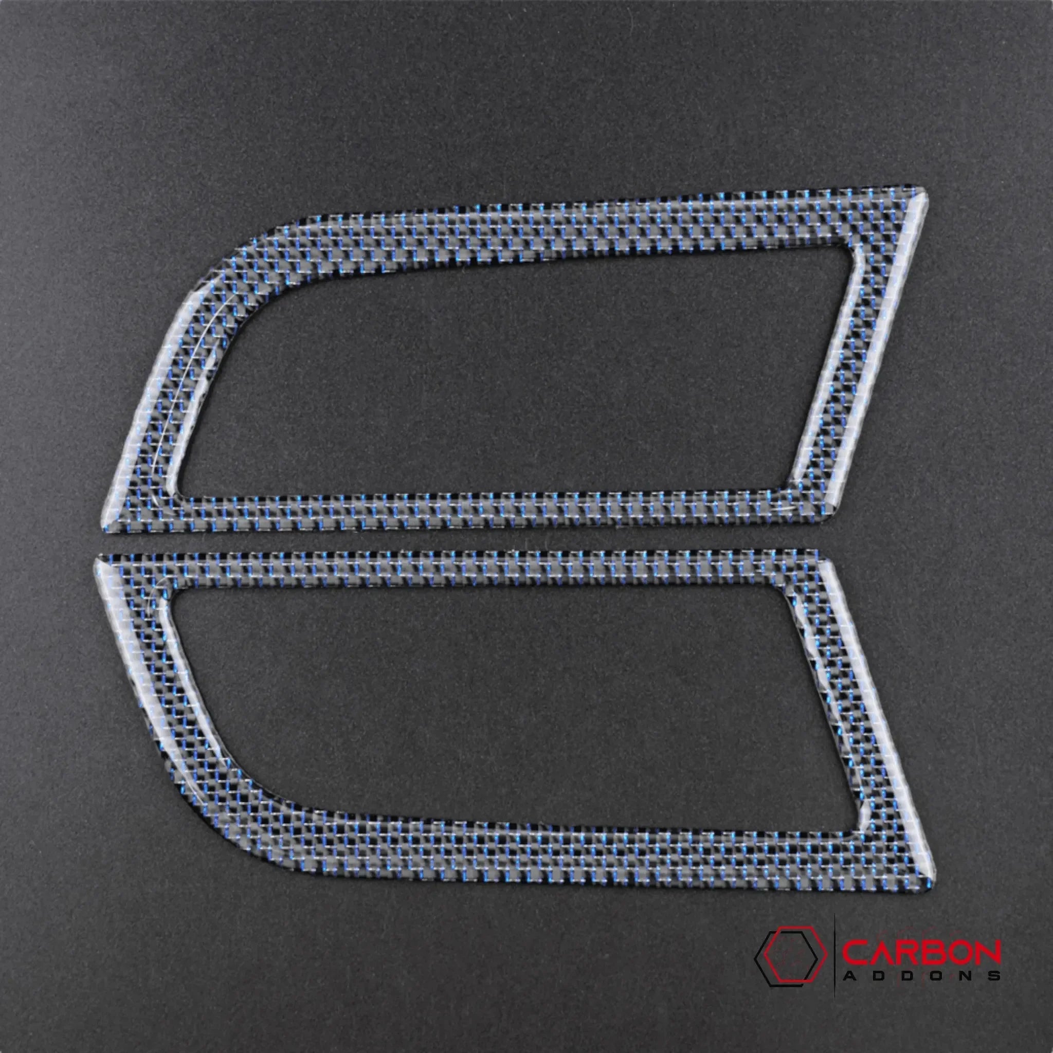Reflective Carbon Fiber Dashboard AC Vent Trim Overlay for Ford Mustang 2015-2023 -2pcs - carbonaddons Carbon Fiber Parts, Accessories, Upgrades, Mods