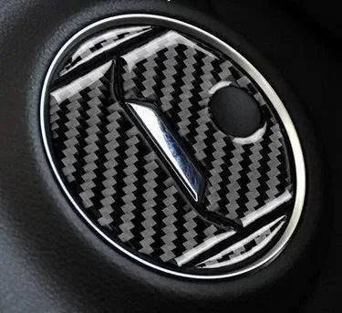 Carbon fiber steering wheel center with sleek design for American vehicles