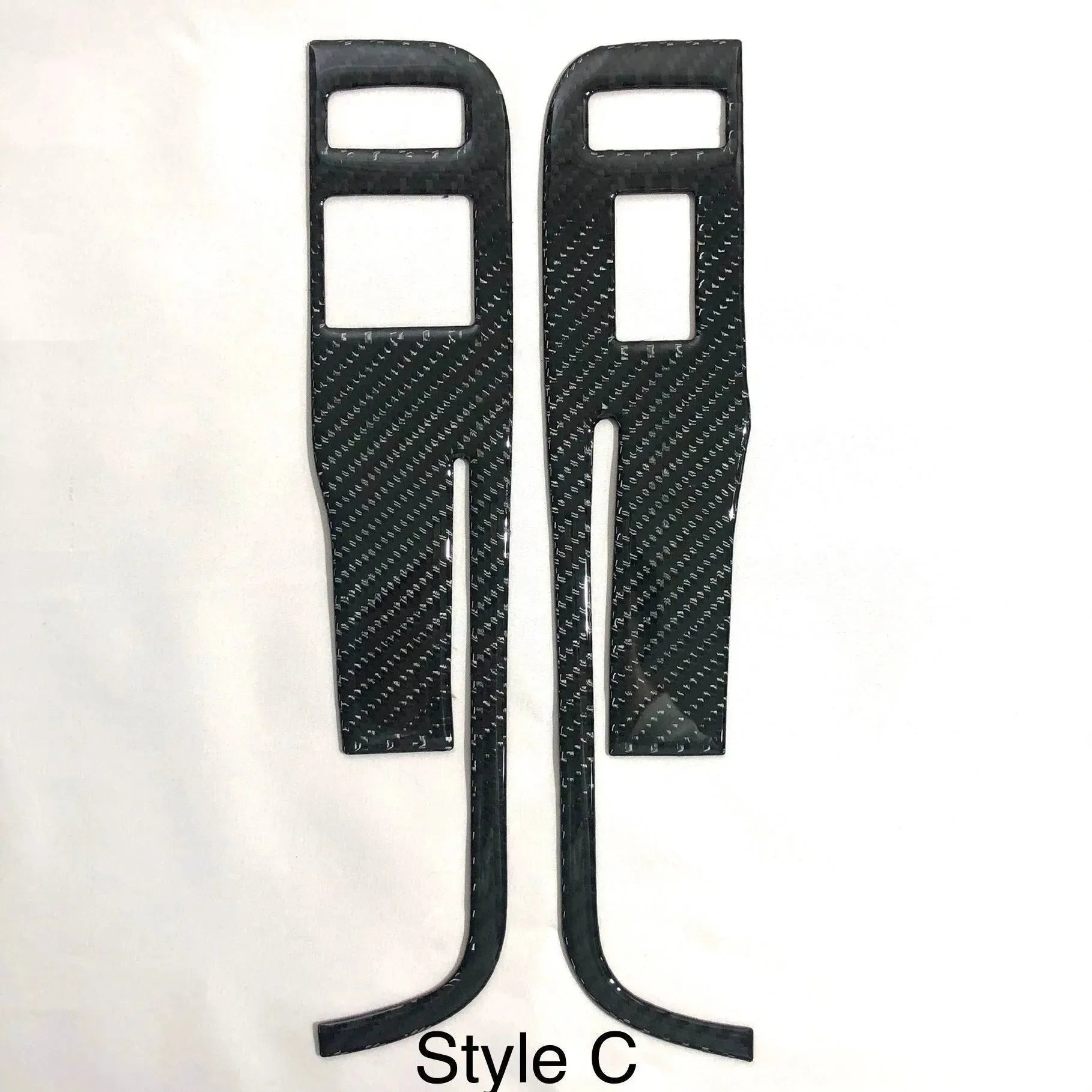 Carbon fiber door handle inserts for American vehicles, Style C