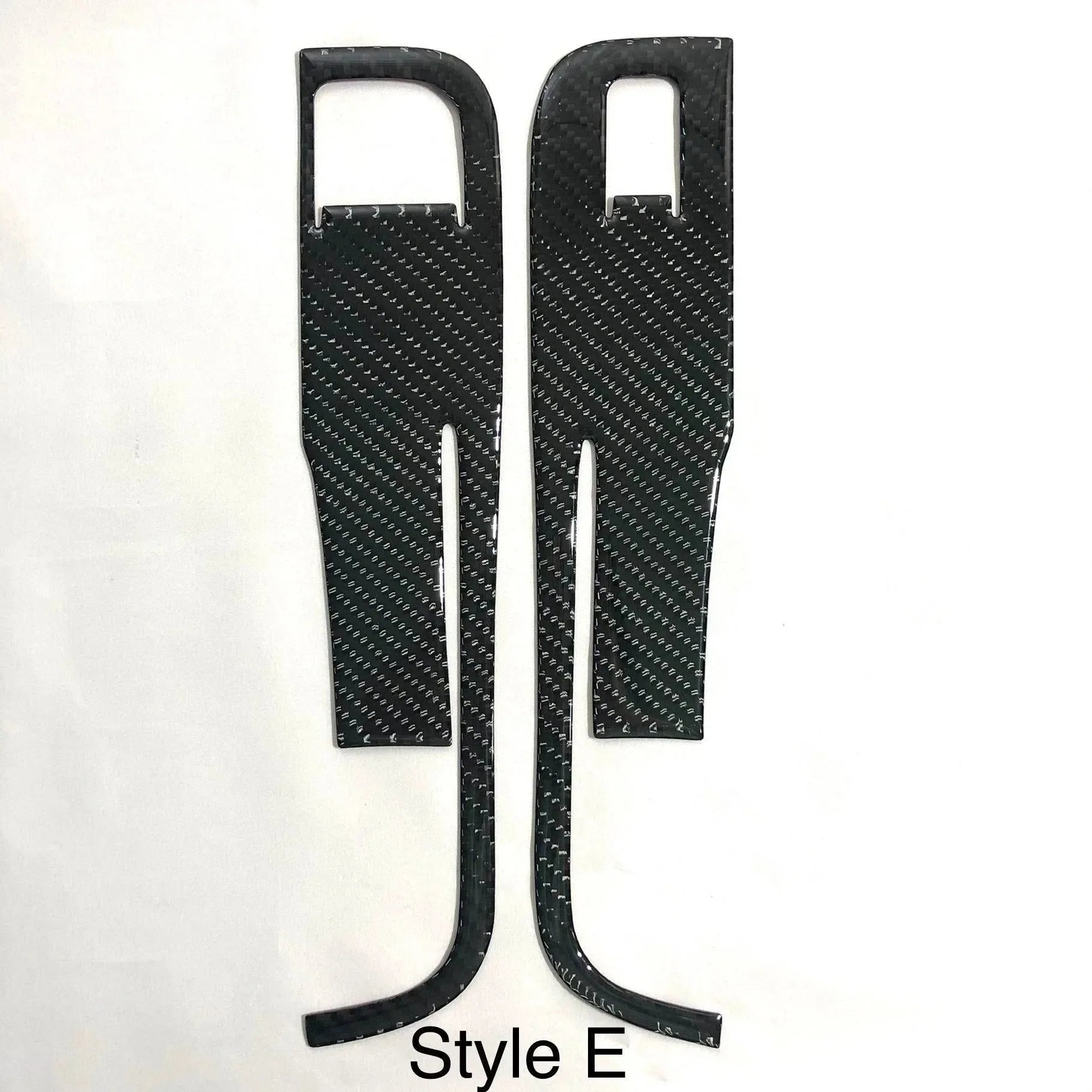 Real carbon fiber door handle covers, Style E, for American vehicles like Mustang, Camaro, Corvette