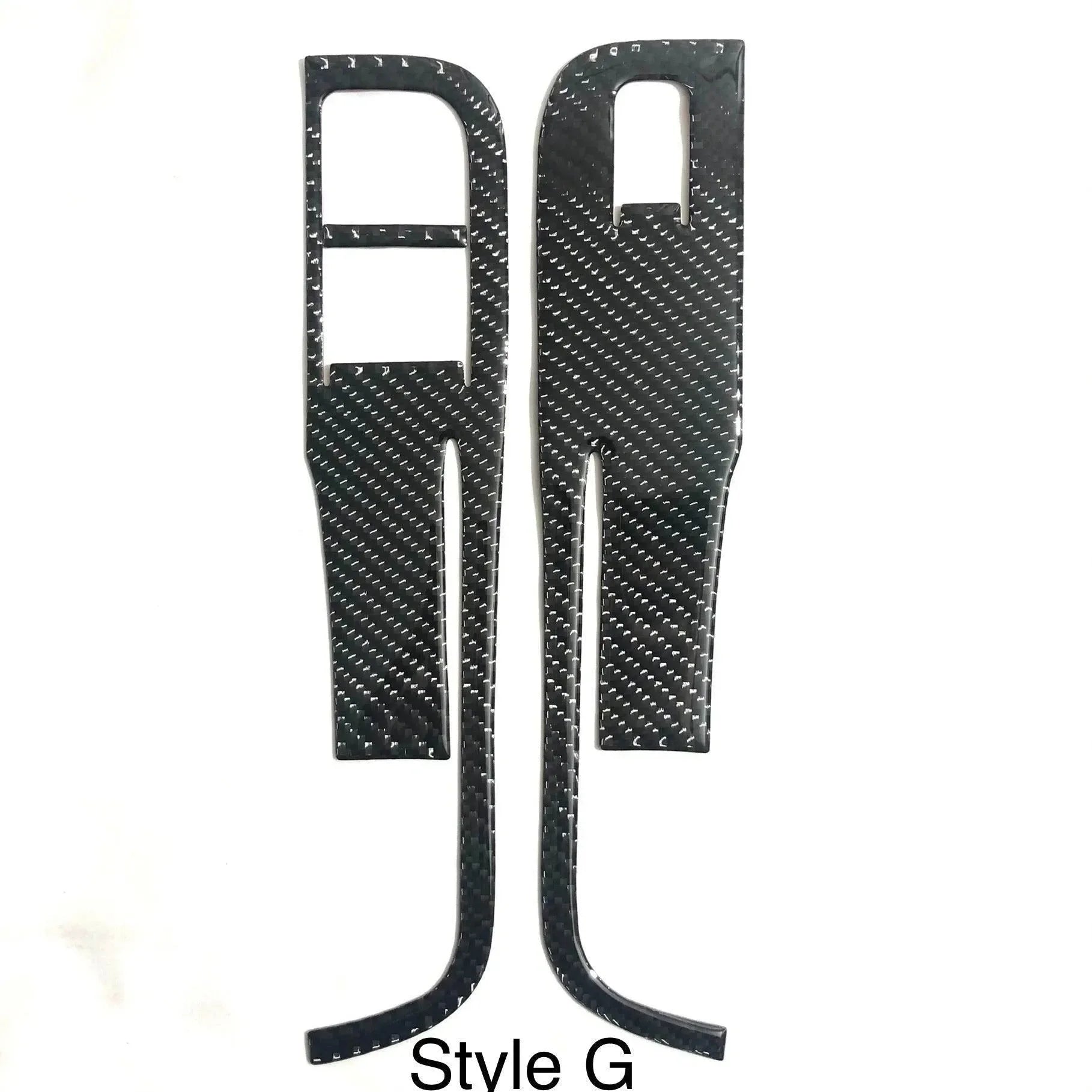 Real carbon fiber door handle cover trim, Style G, for American vehicles