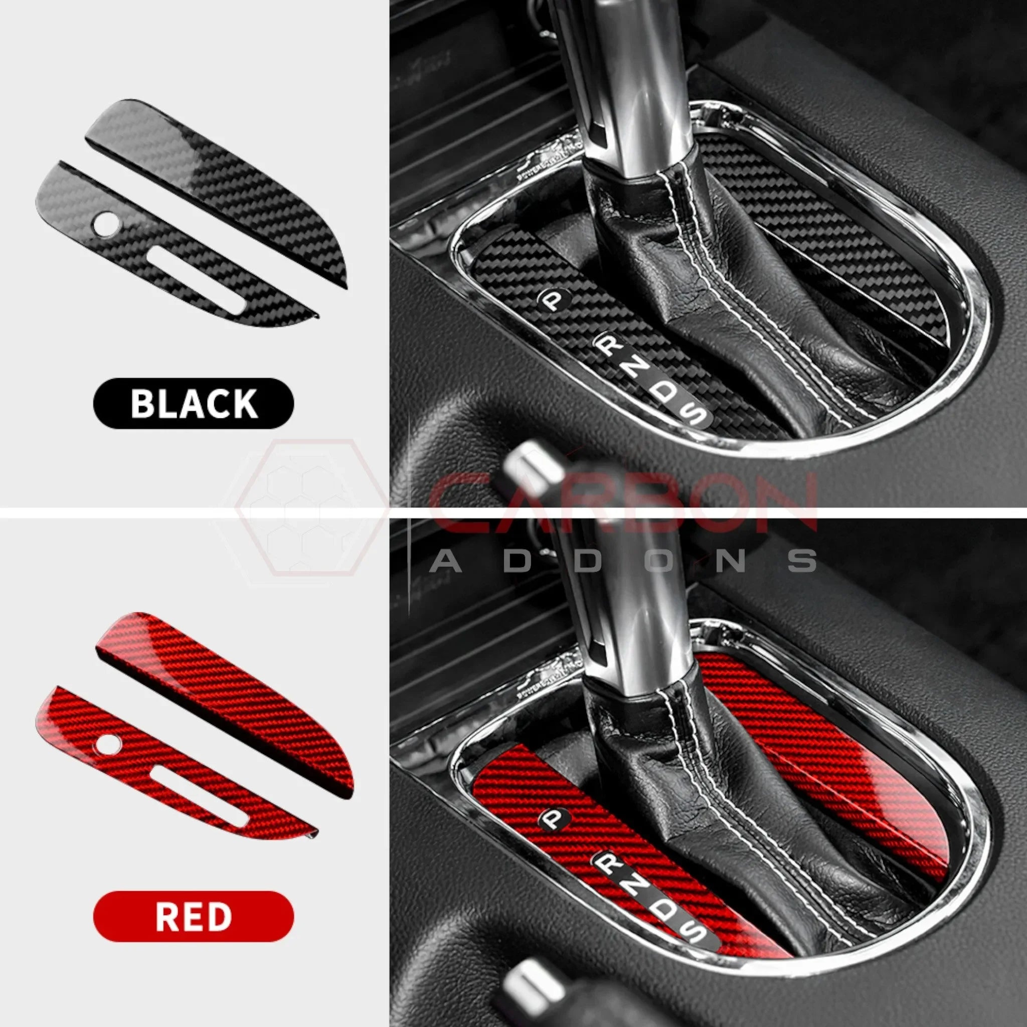 Carbon Fiber Automatic Gear Shift Bezel Cover for Mustang 2015-2023