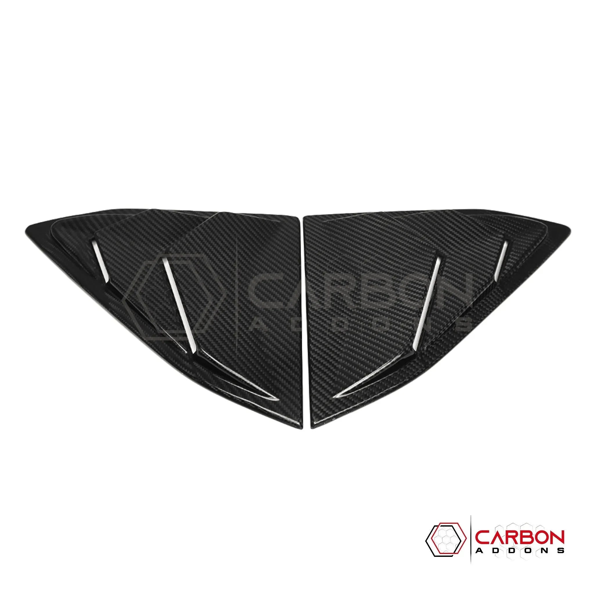C8 Corvette Coupe Carbon Fiber C-Pillar Quarter Window Louvers | Exterior Overlay (2020–2026)